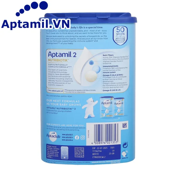 Aptamil Đức Nutribiotik số 2