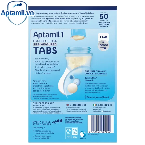Aptamil anh thanh số 1