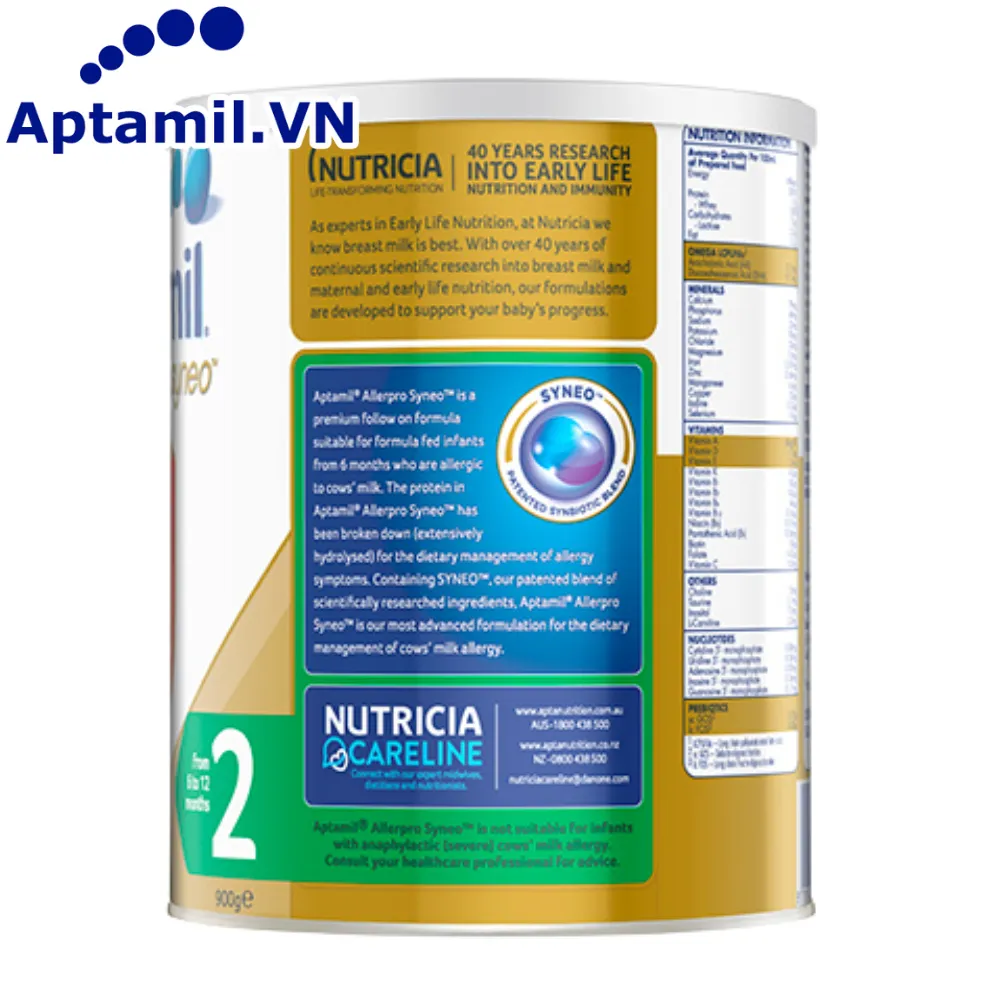 8_11zon (1) Sữa Aptamil AllerPro Syneo 2 cho bé dị ứng đạm bò 900g