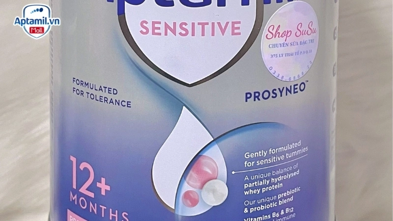 Sữa Aptamil Sensitive cho trẻ từ 1 tuổi